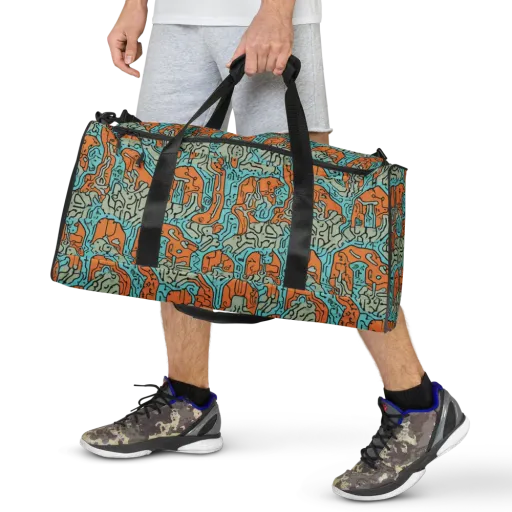 Tangerine Circuit on a Duffle Bag