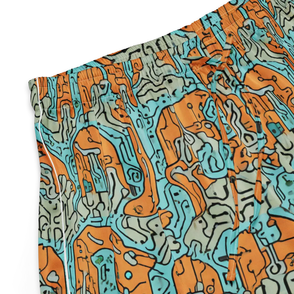 Tangerine Circuit on Women's Pajama Shorts — Product details