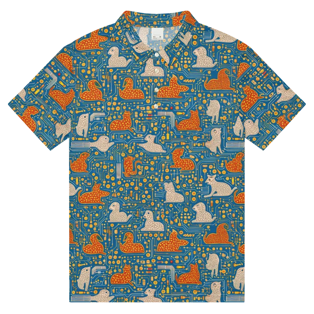 Copper Circuit Warren on Men's Slim Fit Polo Shirt — Front