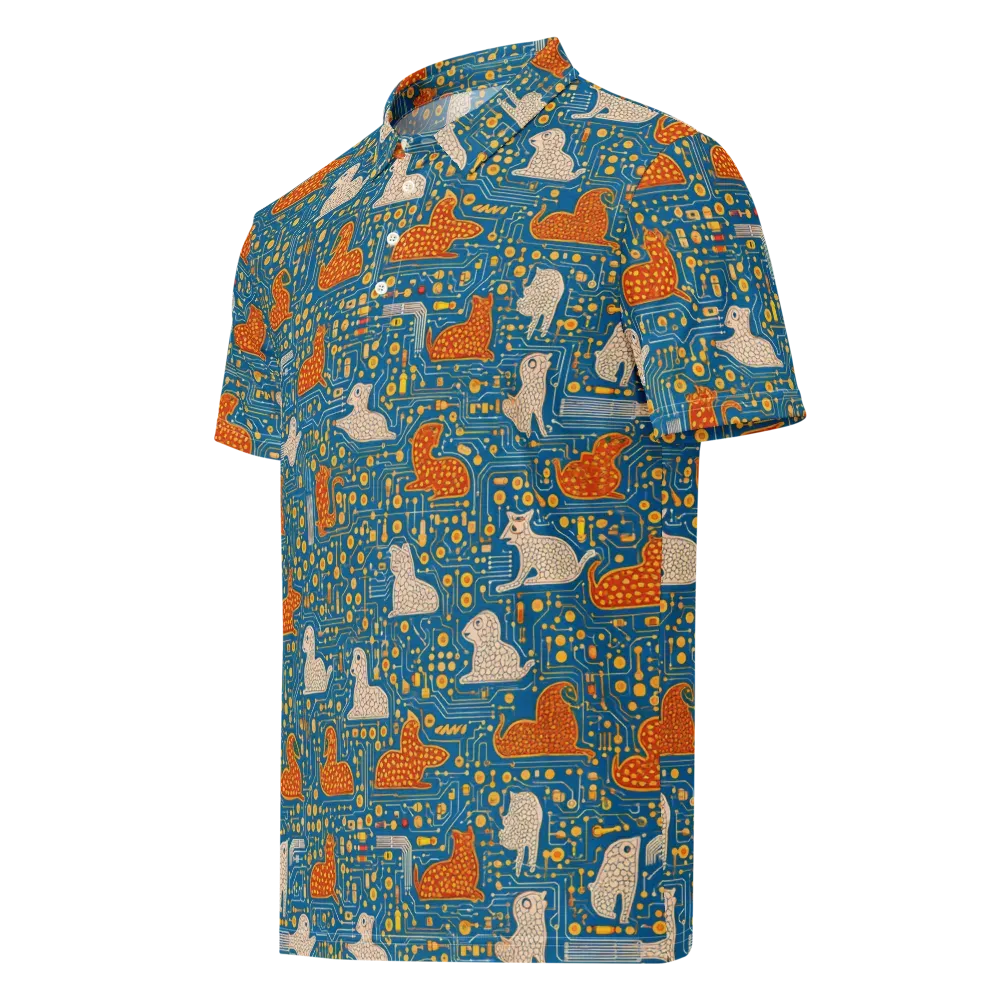Copper Circuit Warren on Men's Slim Fit Polo Shirt — Left Front