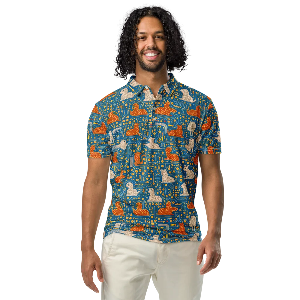 Copper Circuit Warren on Men's Slim Fit Polo Shirt — Front
