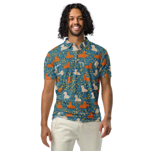 Copper Circuit Warren on a Men's Slim Fit Polo Shirt