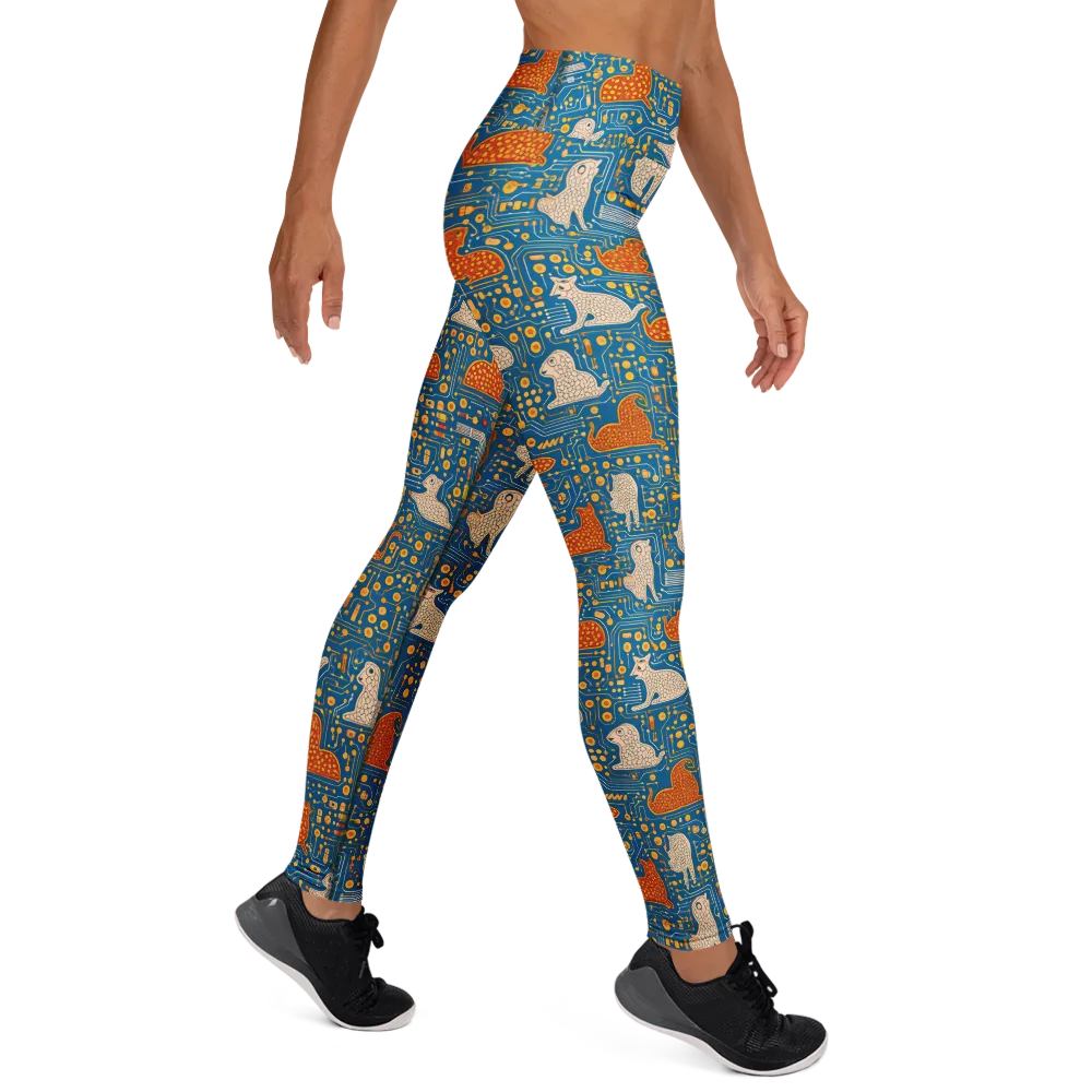 Copper Circuit Warren on Yoga Leggings — Right
