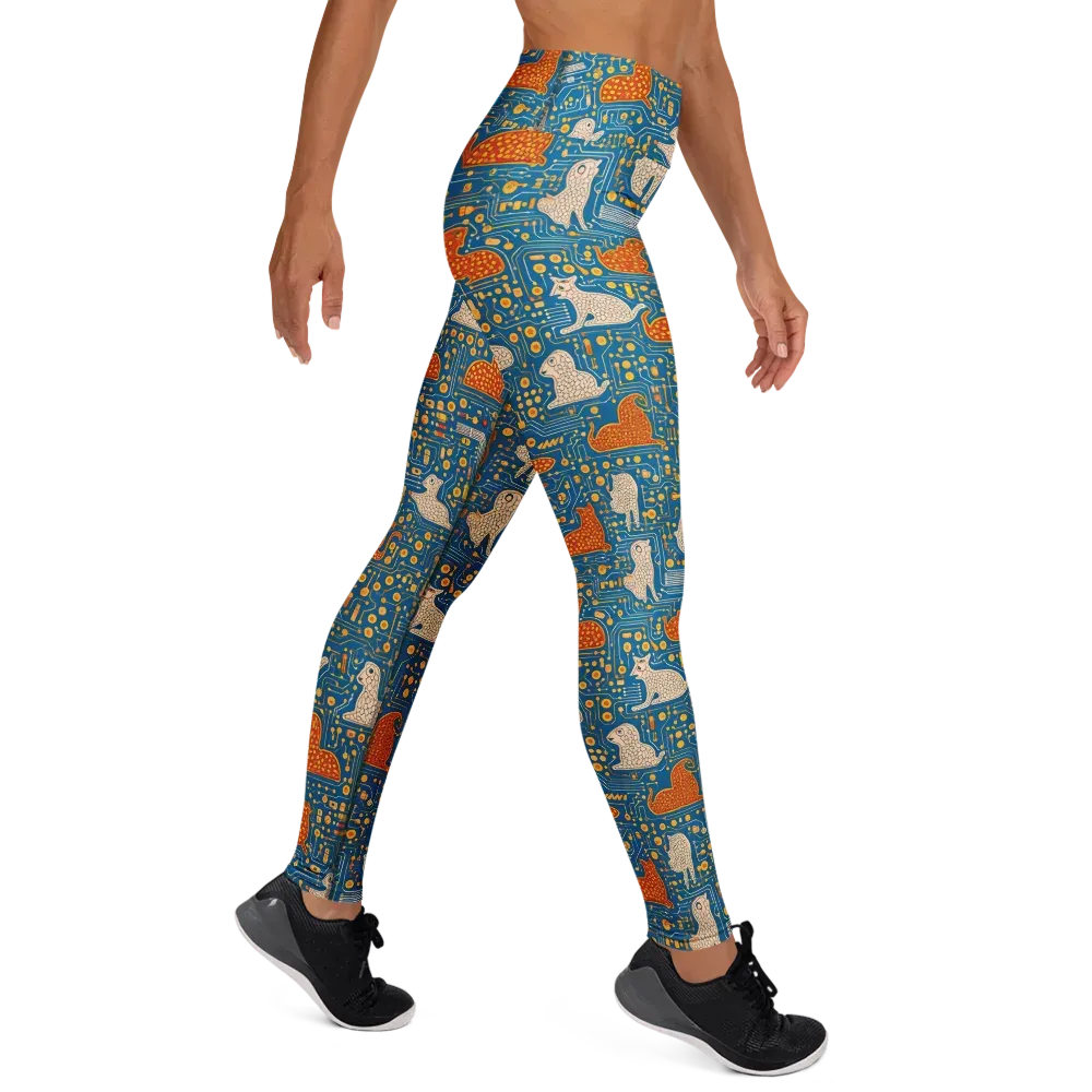 Copper Circuit Warren on Yoga Leggings — Right