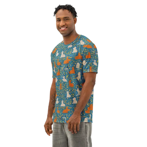 Copper Circuit Warren on a Men's Cotton Crew Neck T-Shirt