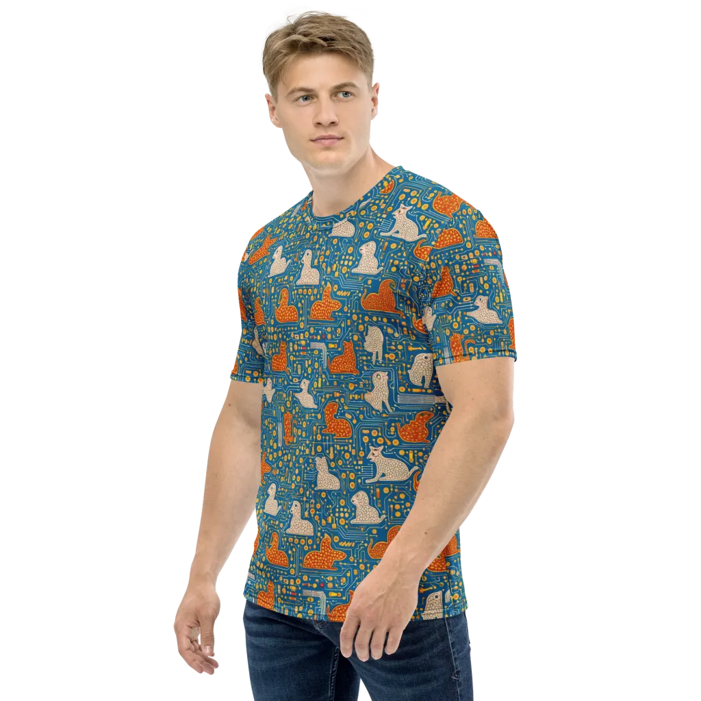 Copper Circuit Warren on Men's Crew Neck T-Shirt — Left