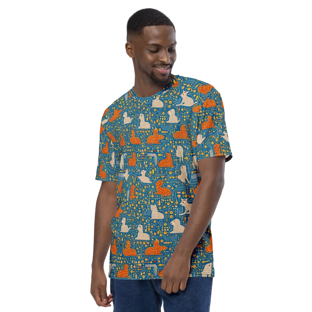 Copper Circuit Warren on Men's Crew Neck T-Shirt — Left