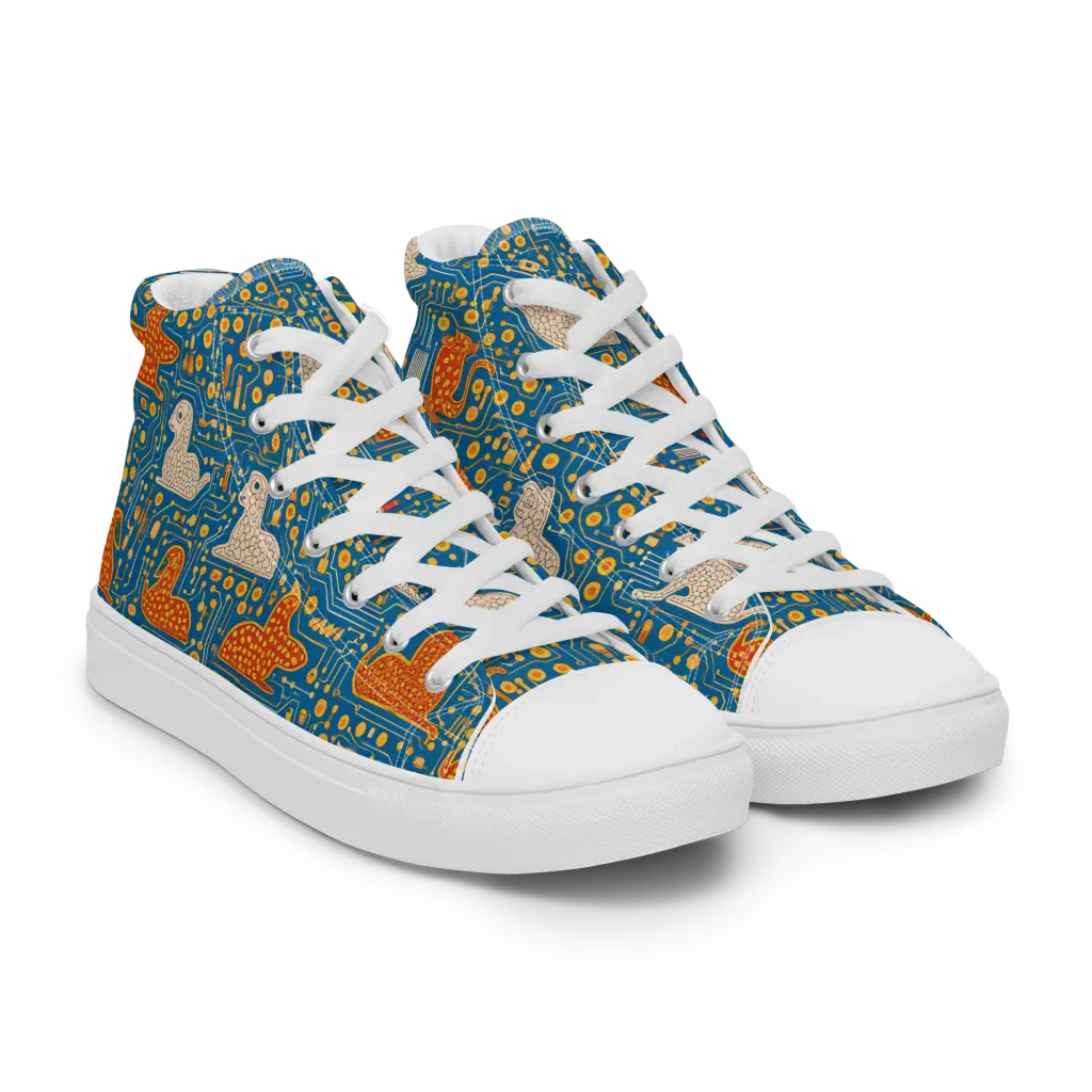 Copper Circuit Warren on Men's High Top Canvas Shoes — Right Front