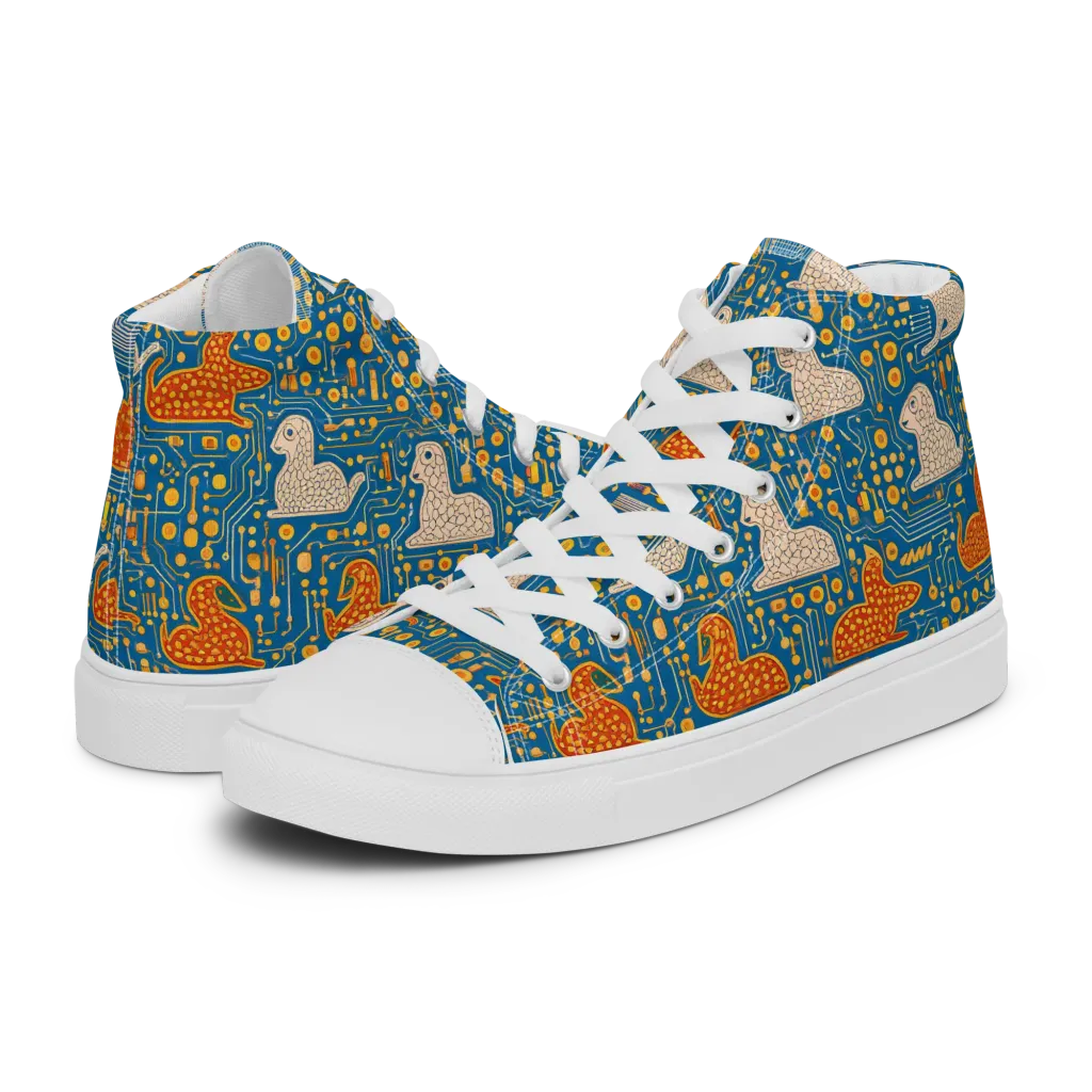 Copper Circuit Warren on Men's High Top Canvas Shoes — Left
