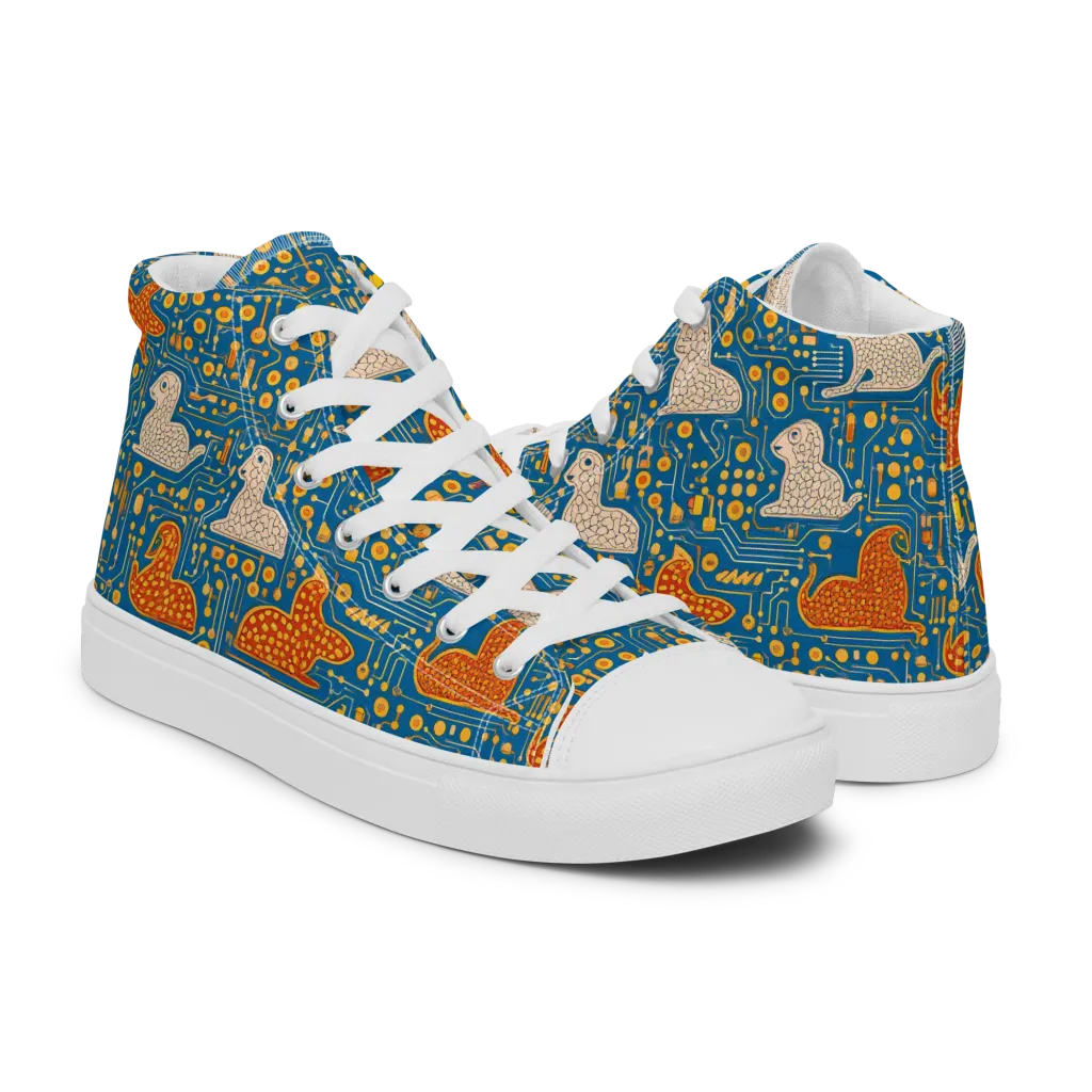Copper Circuit Warren on Men's High Top Canvas Shoes — Right