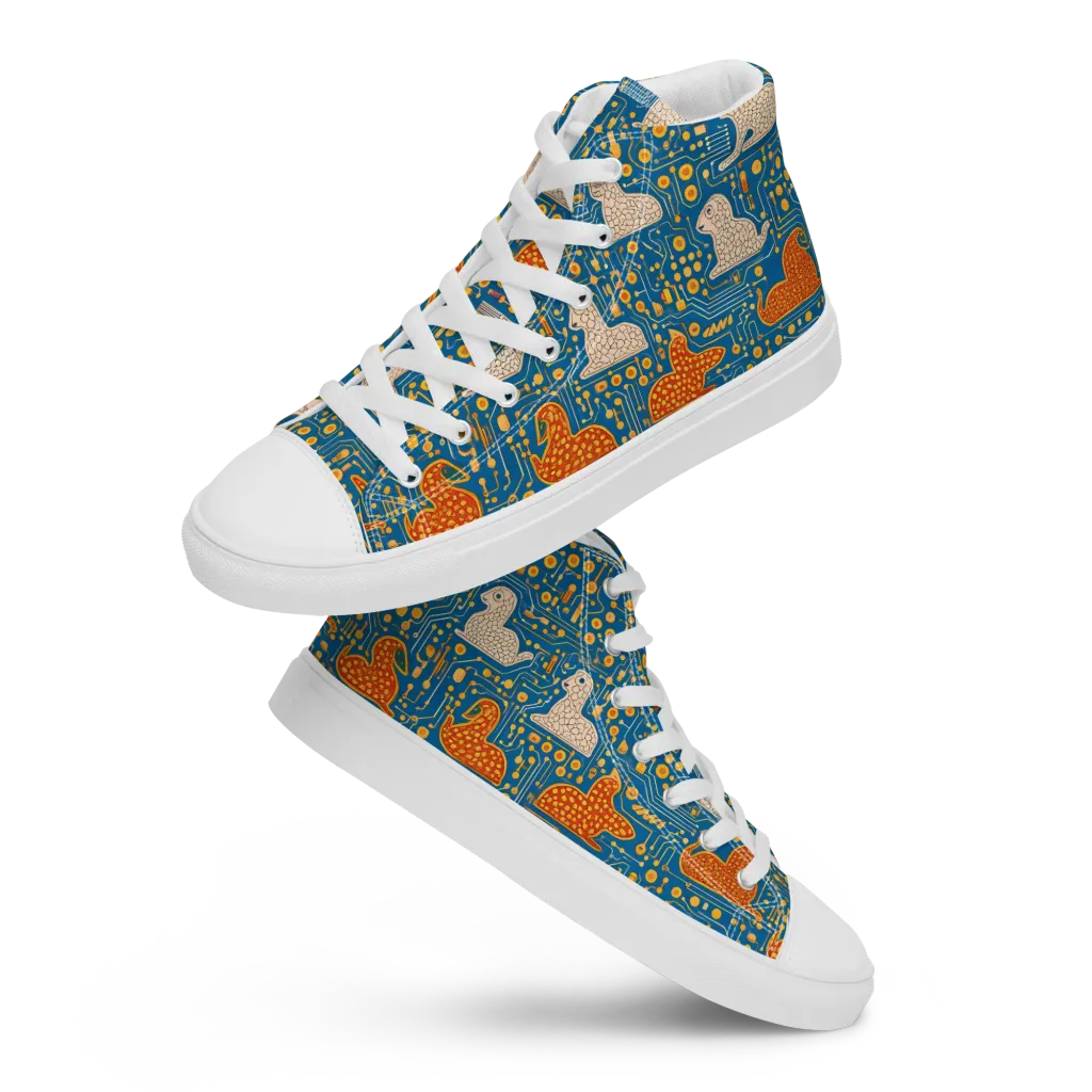 Copper Circuit Warren on Men's High Top Canvas Shoes — Front