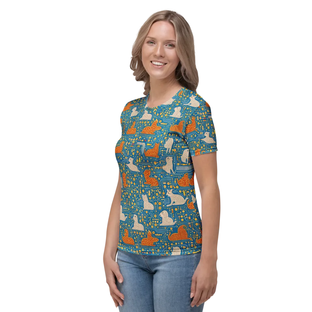 Copper Circuit Warren on Women's Crew Neck T-Shirt — Left