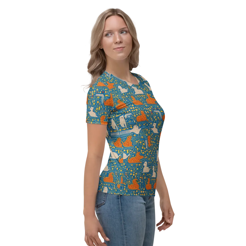 Copper Circuit Warren on Women's Crew Neck T-Shirt — Right