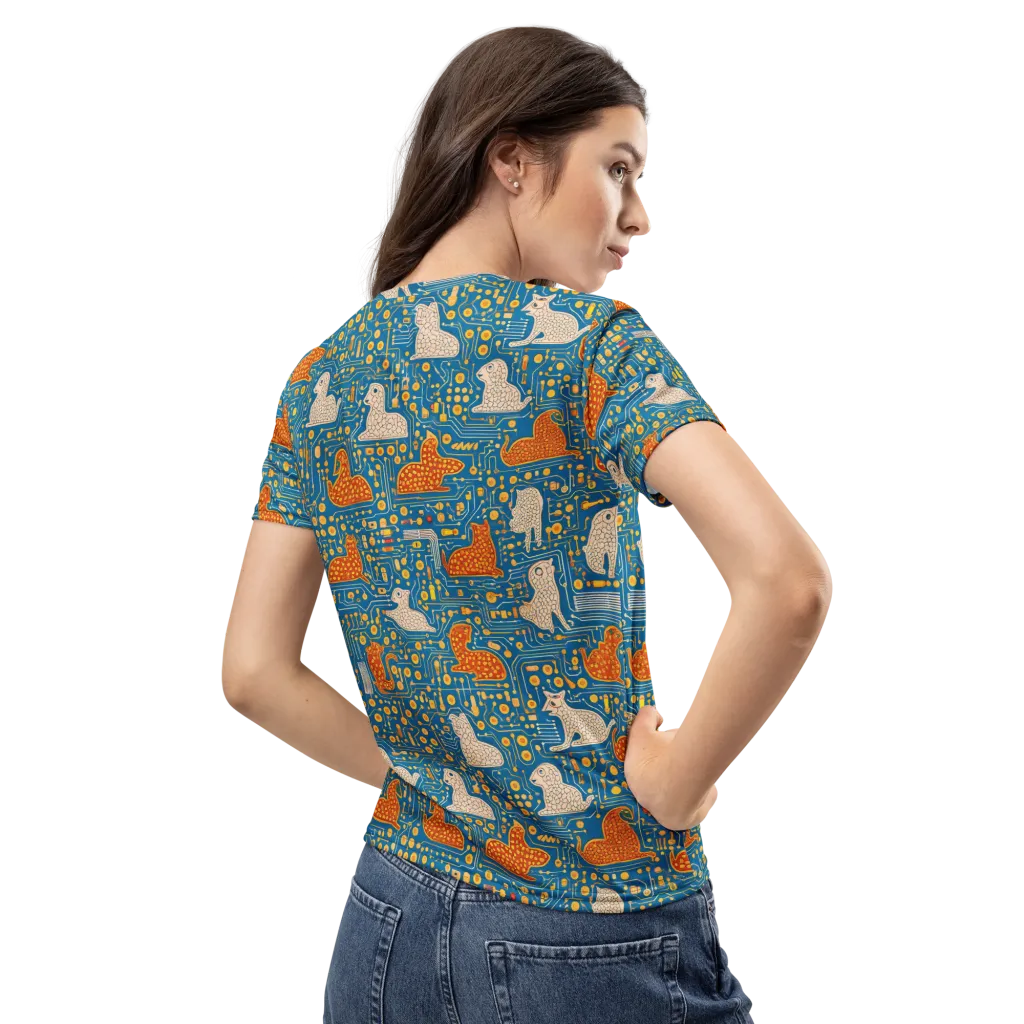 Copper Circuit Warren on Women's Crew Neck T-Shirt — Back