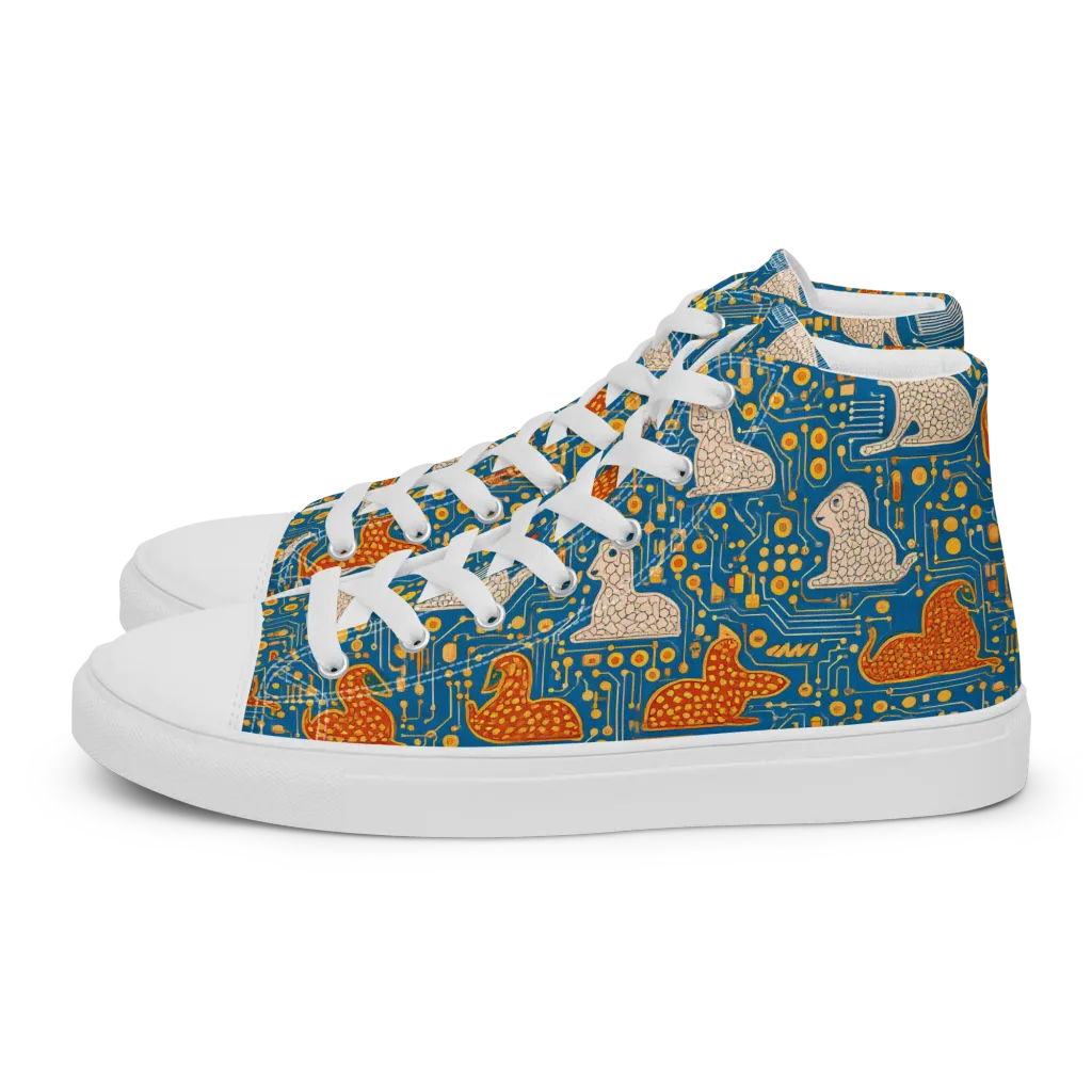 Copper Circuit Warren on Women's High Top Canvas Shoes — Left