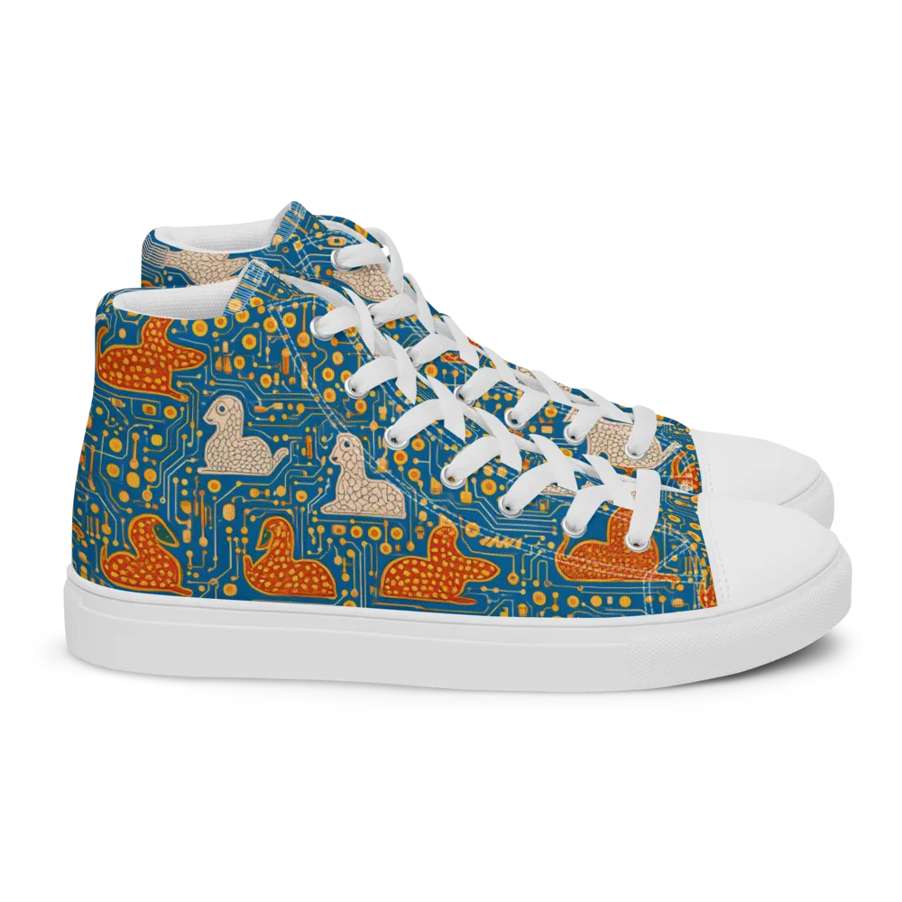 Copper Circuit Warren on Women's High Top Canvas Shoes — Right