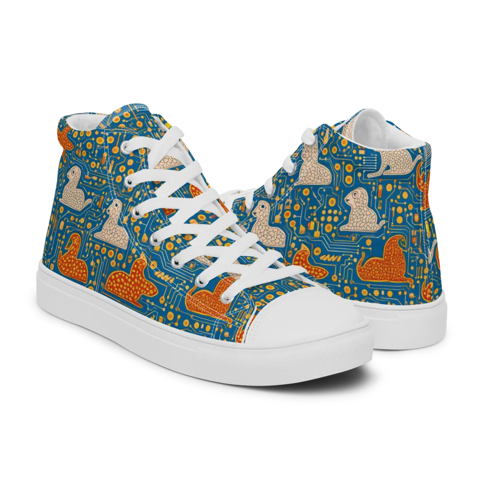 Copper Circuit Warren on Women's High Top Canvas Shoes — Right