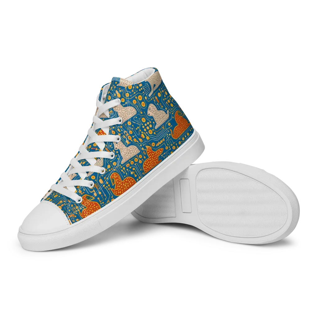 Copper Circuit Warren on Women's High Top Canvas Shoes — Left