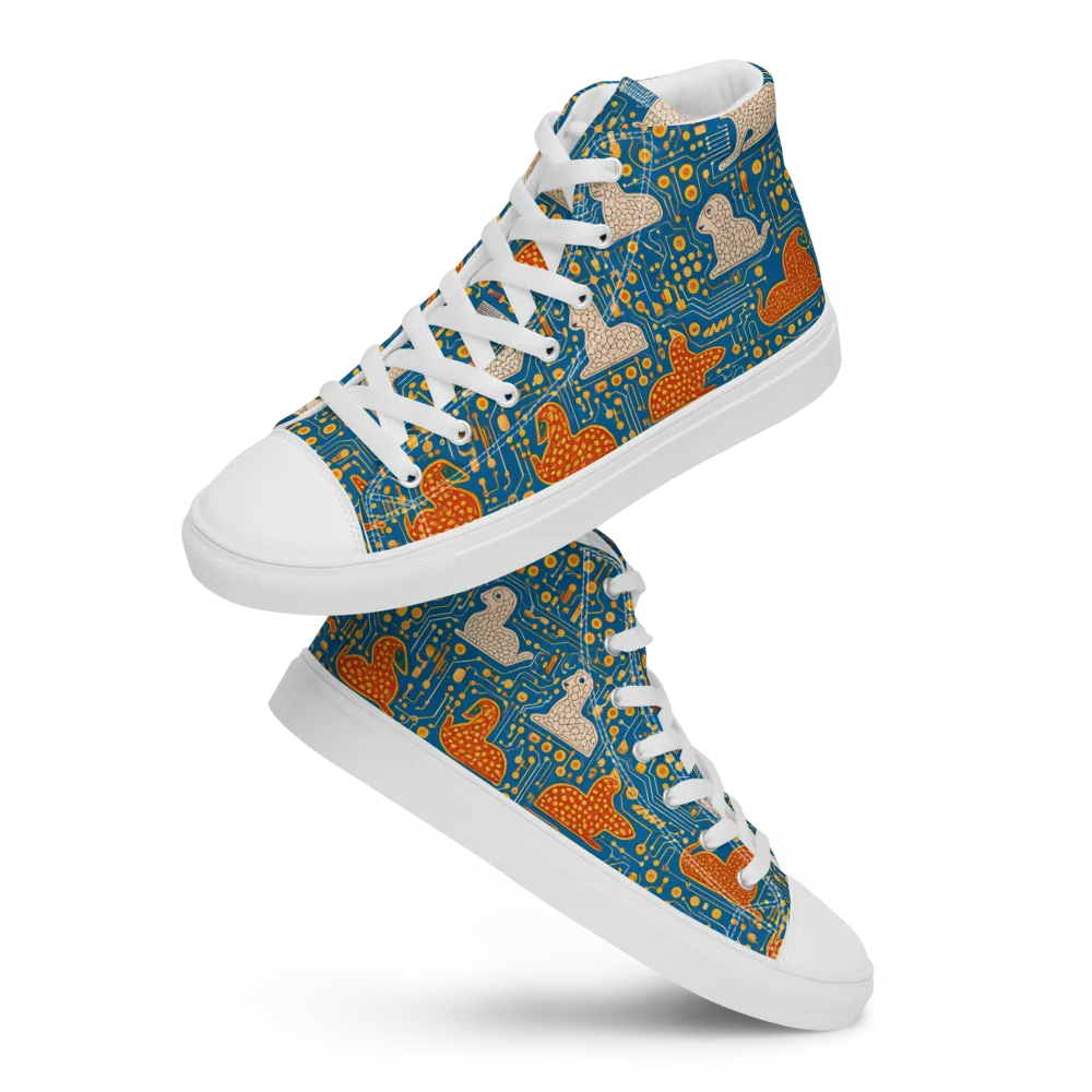 Copper Circuit Warren on Women's High Top Canvas Shoes — Front