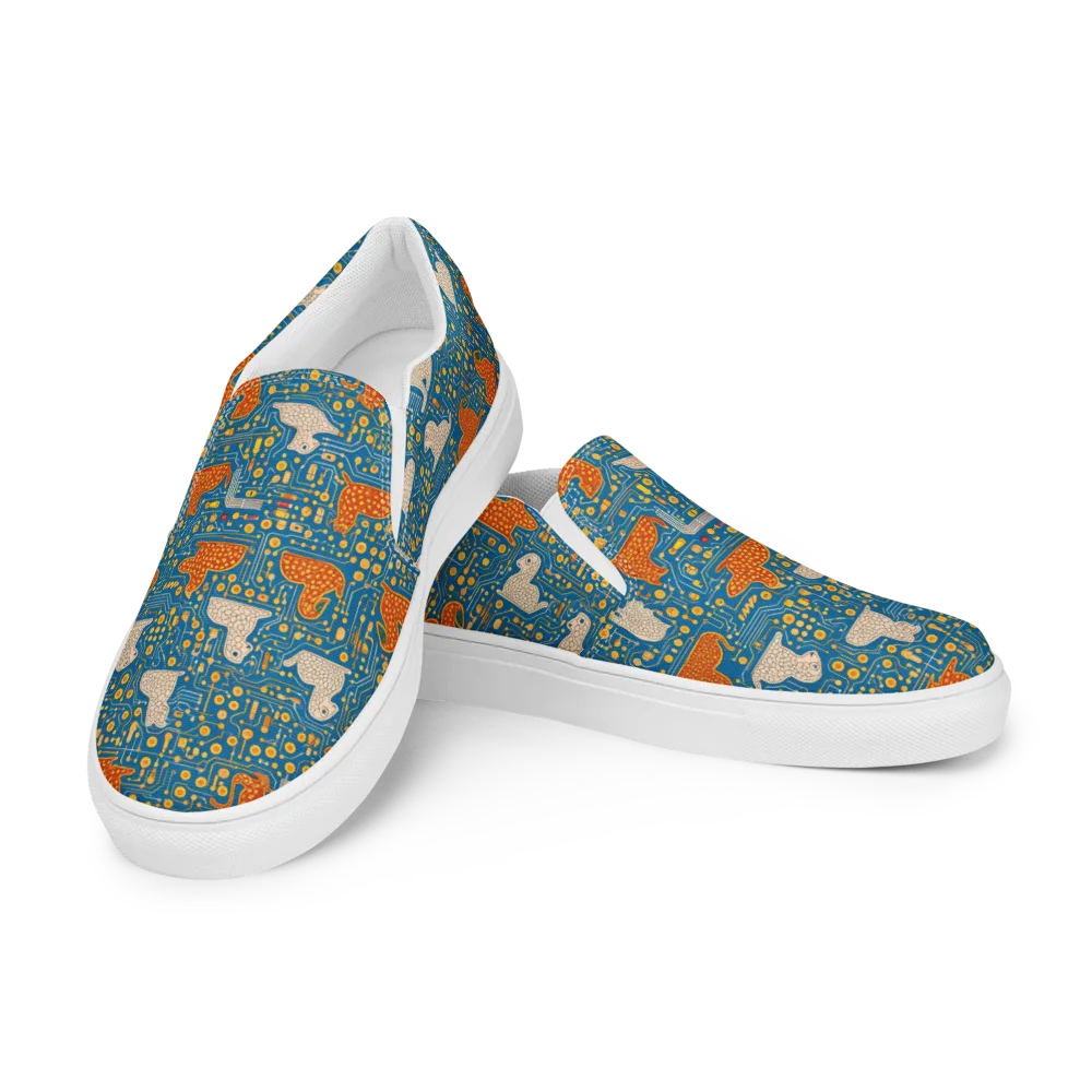 Copper Circuit Warren on Women's Slip-On Canvas Shoes — Left Front