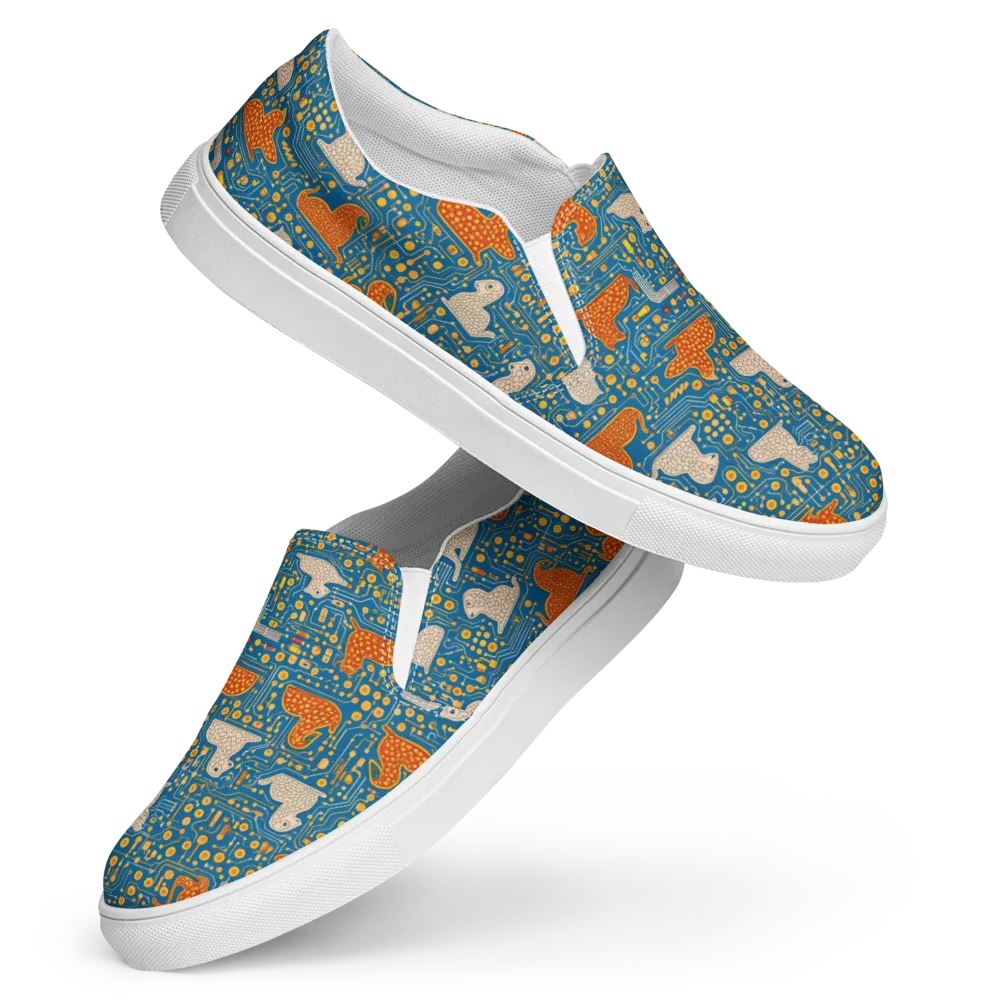 Copper Circuit Warren on Women's Slip-On Canvas Shoes — Front