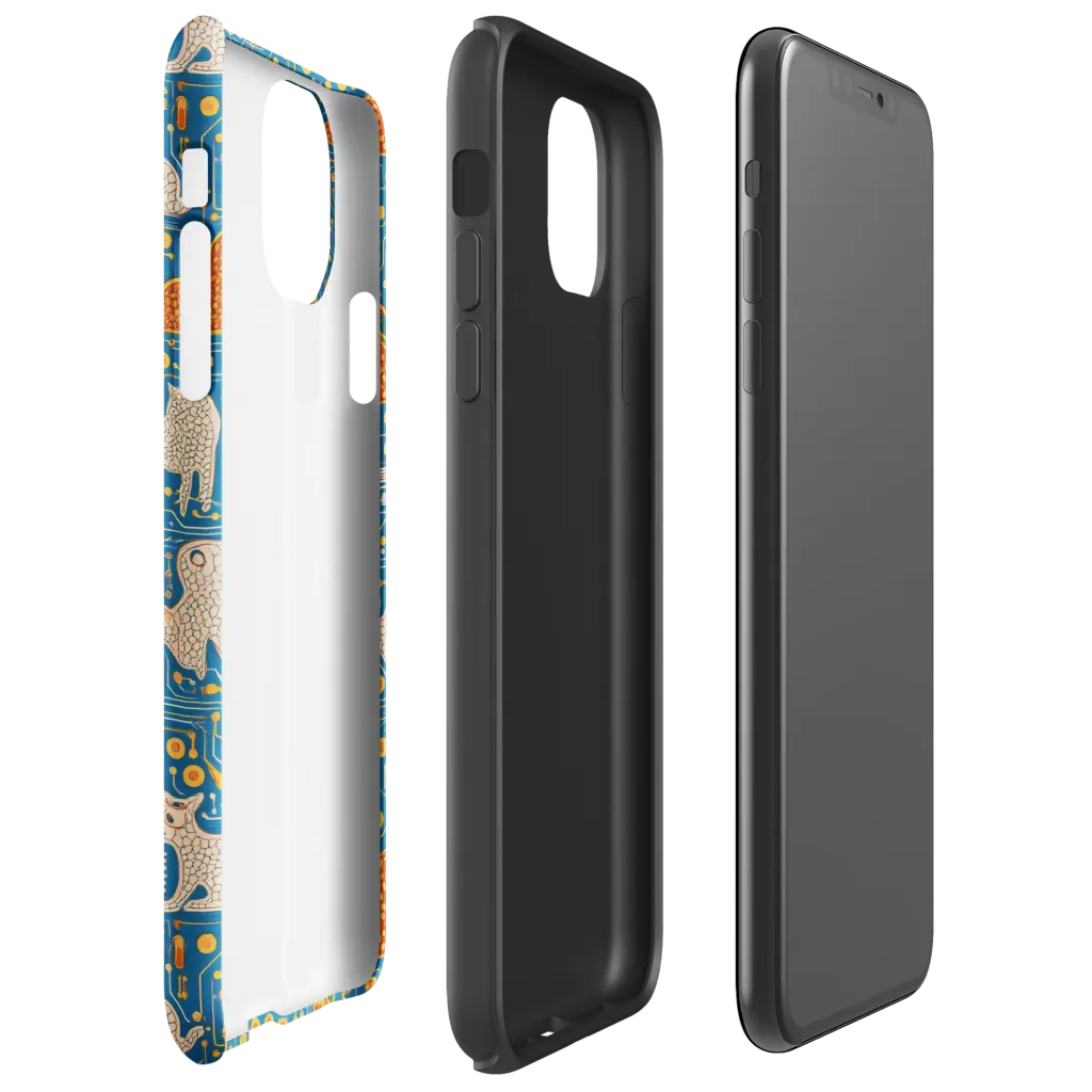Copper Circuit Warren on Tough Case for iPhone® — Right