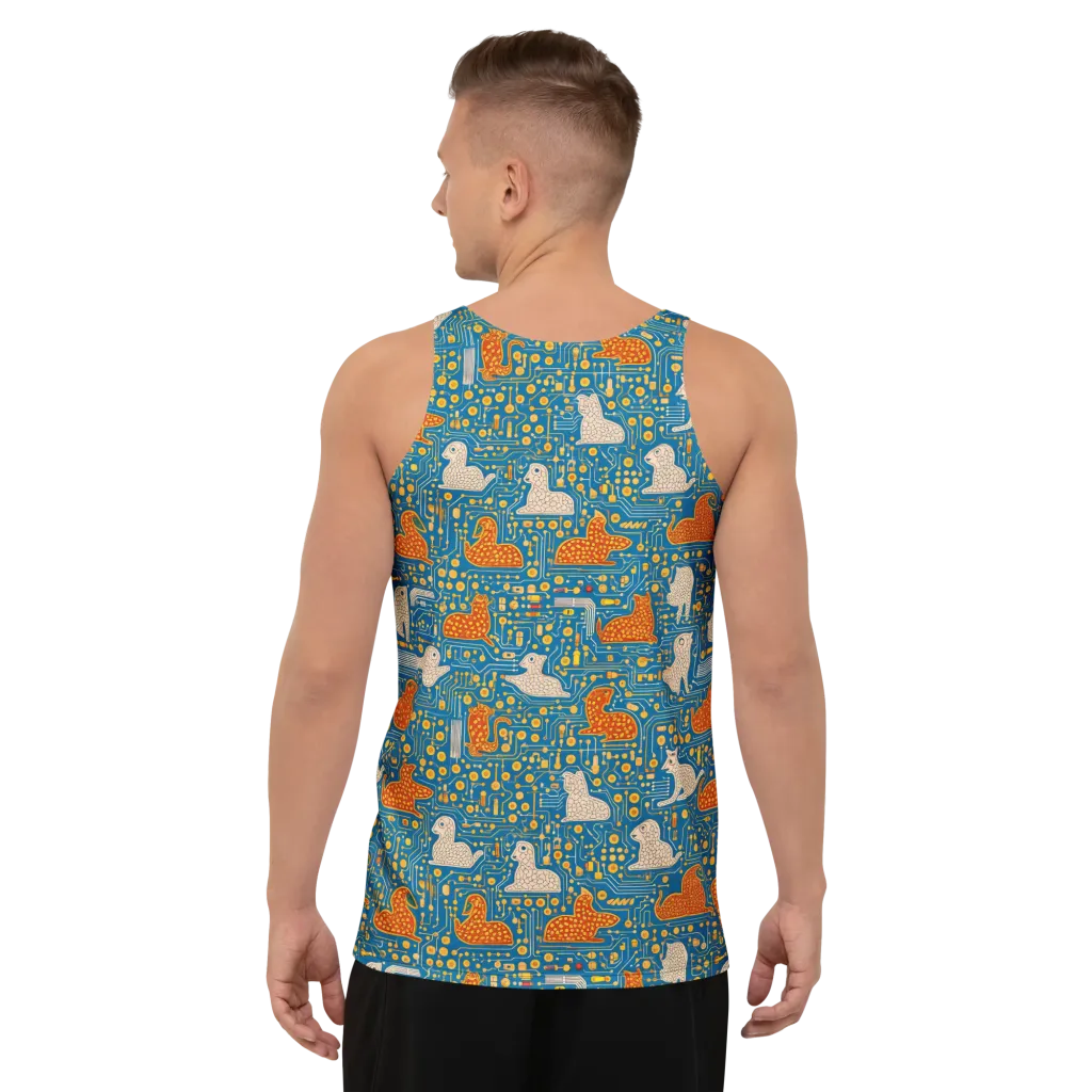 Copper Circuit Warren on Men's Tank Top — Back