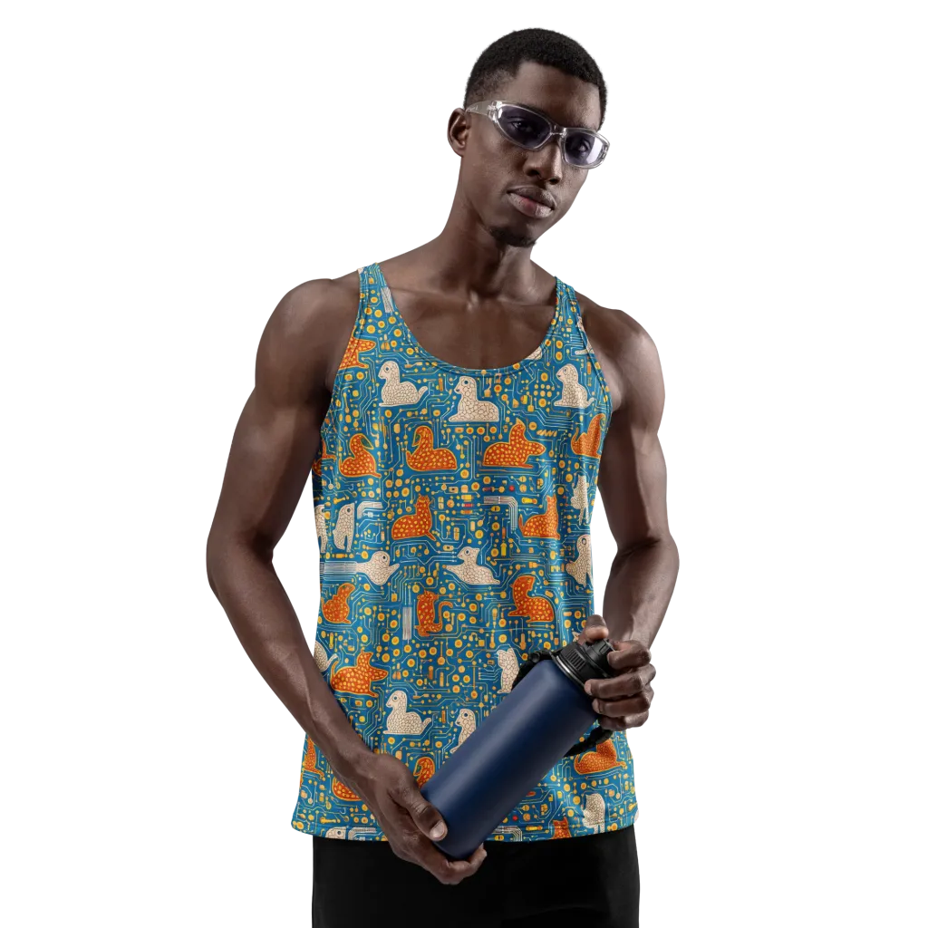 Copper Circuit Warren on Men's Tank Top — Front