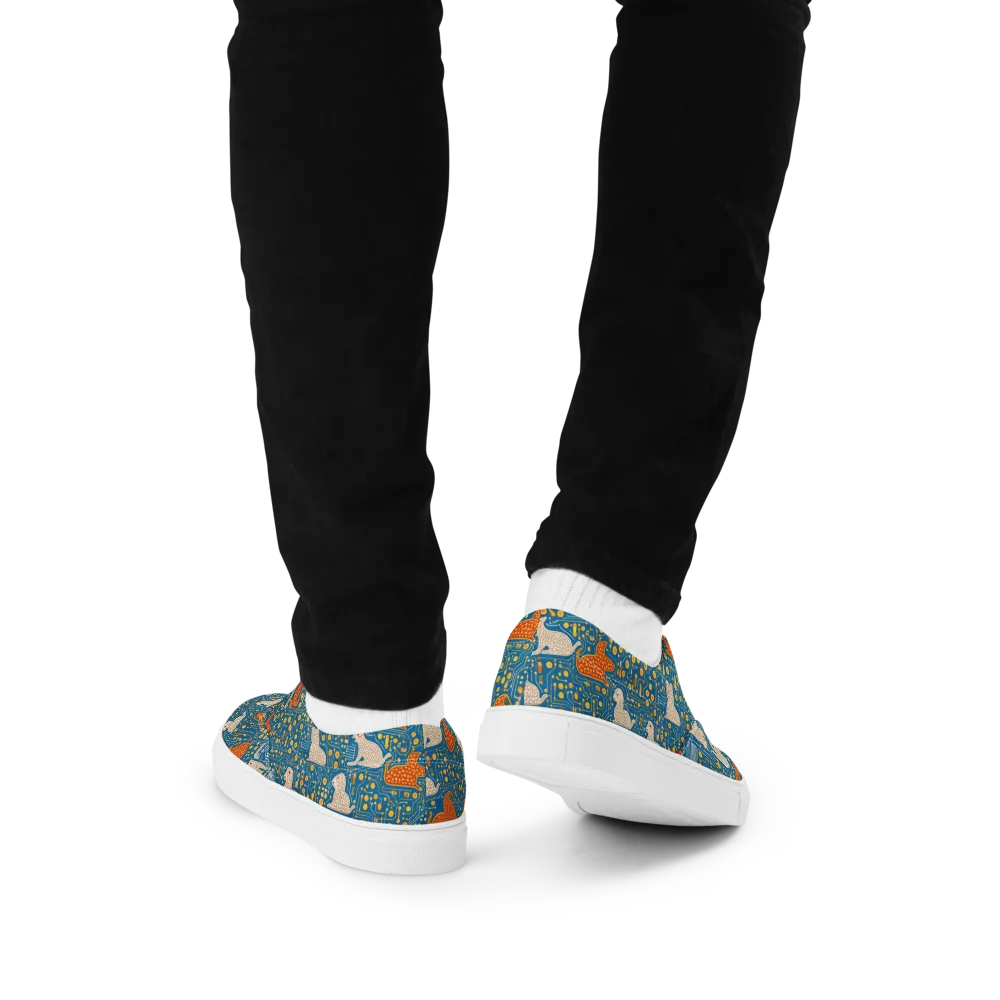 Copper Circuit Warren on Men's Lace-Up Canvas Shoes — Back