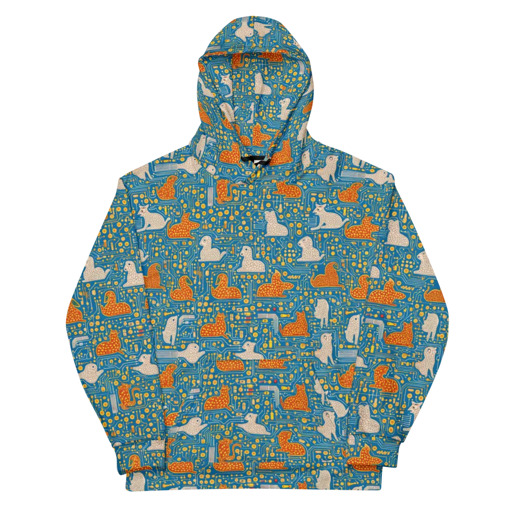 Copper Circuit Warren on Cotton Hoodie — Front