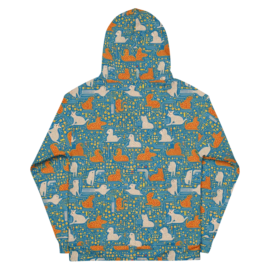 Copper Circuit Warren on Cotton Hoodie — Back