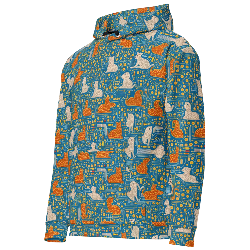 Copper Circuit Warren on Cotton Hoodie — Left Front