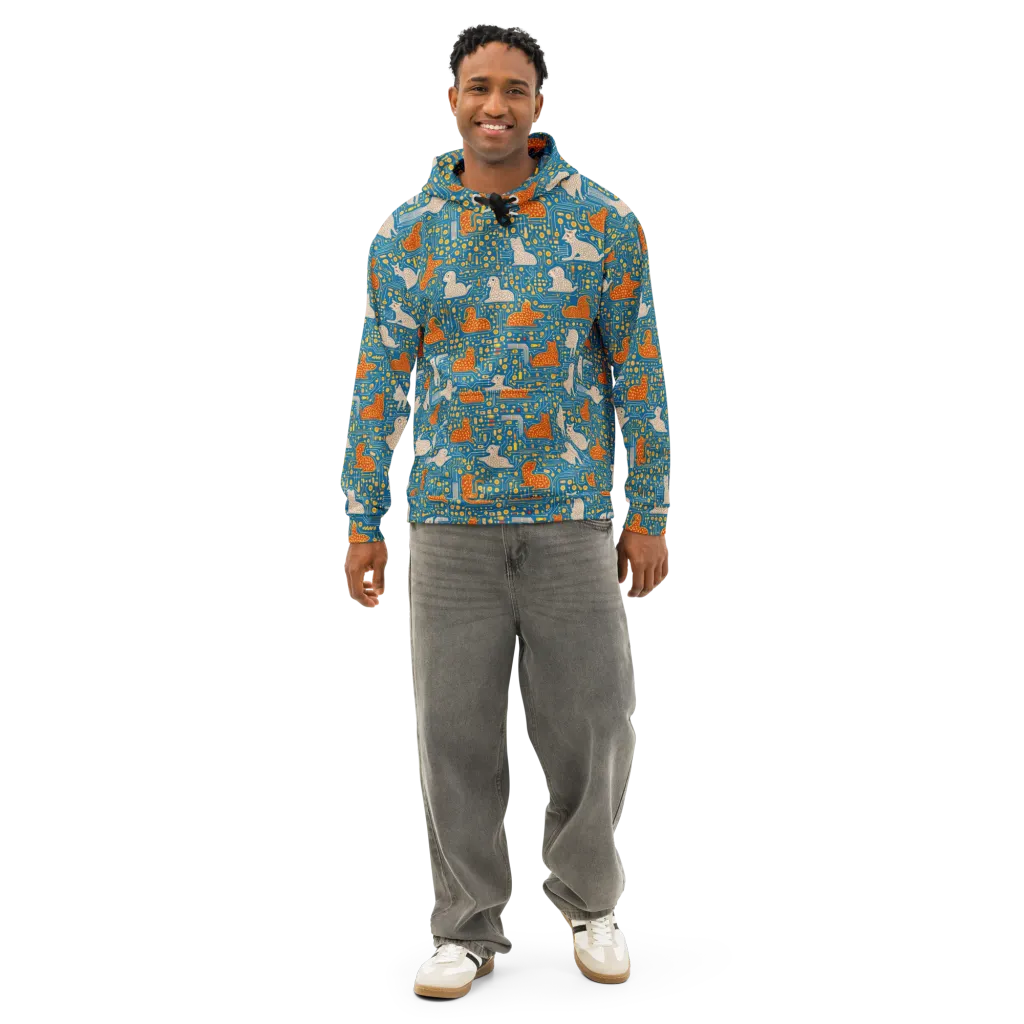 Copper Circuit Warren on Cotton Hoodie — Front