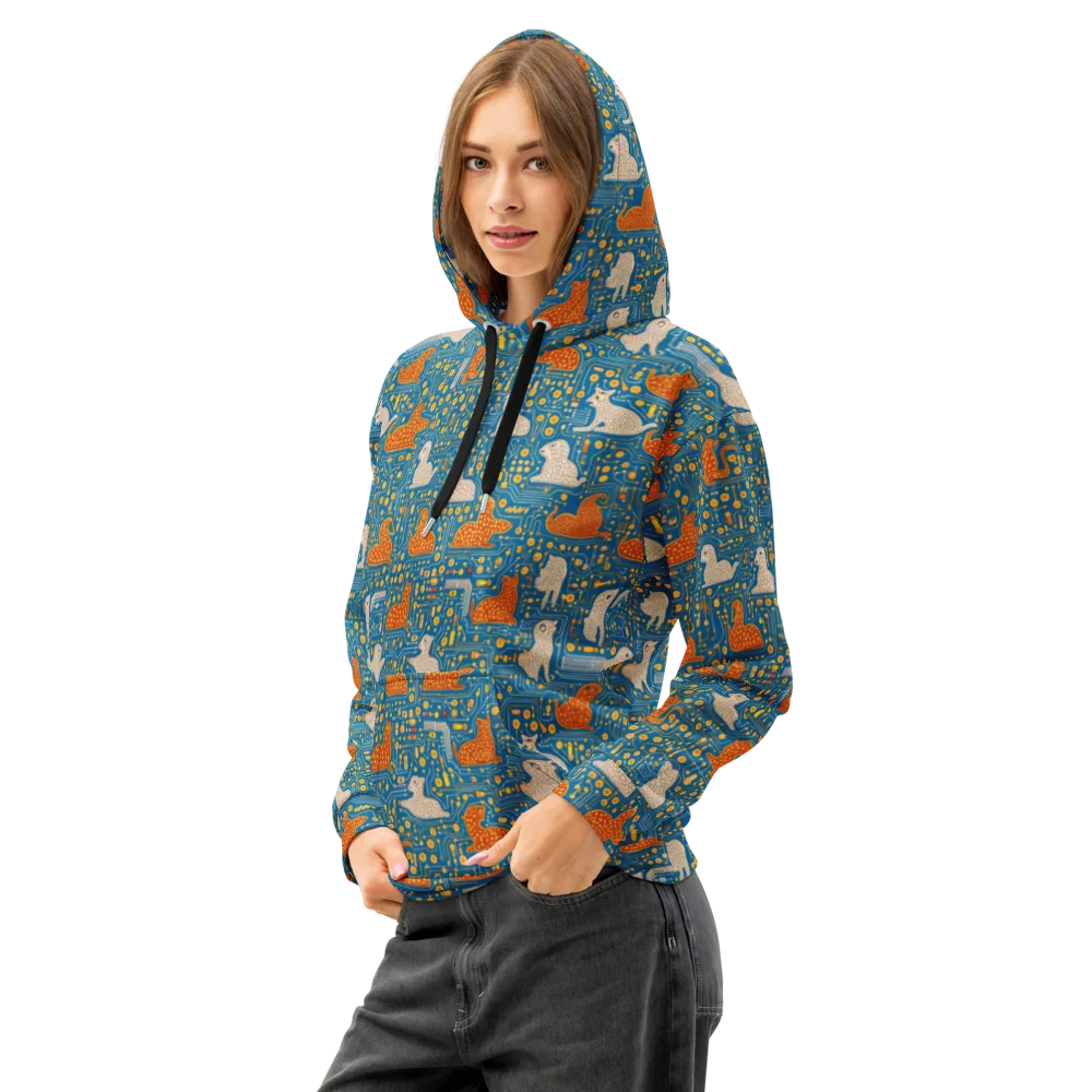 Copper Circuit Warren on Cotton Hoodie — Left Front
