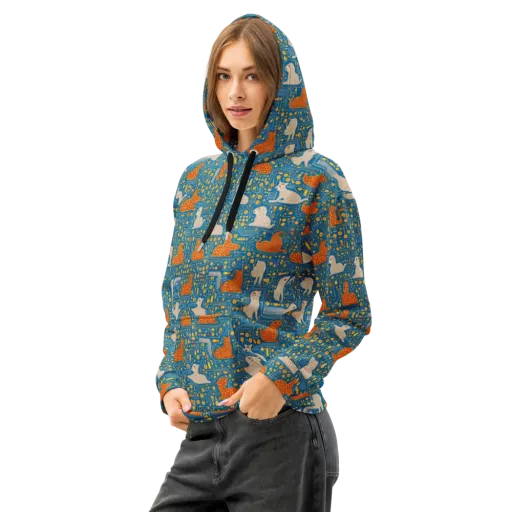 Copper Circuit Warren on a Cotton Hoodie
