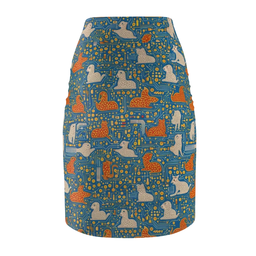 Copper Circuit Warren on Pencil Skirt — Back