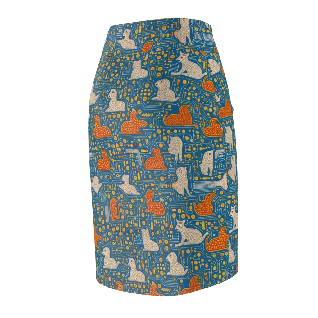 Copper Circuit Warren on Pencil Skirt — Back Side