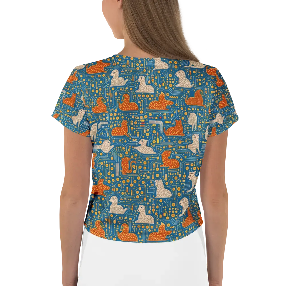 Copper Circuit Warren on Crop Tee — Back