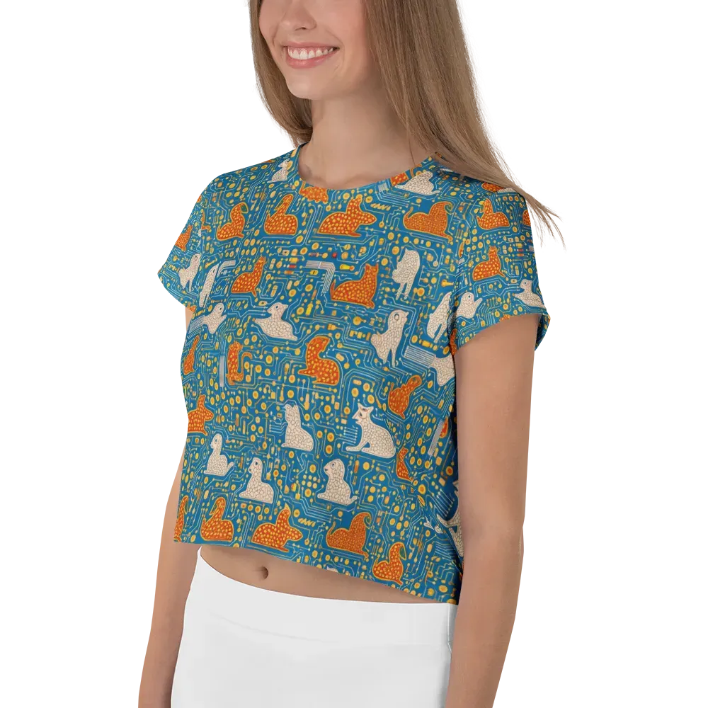 Copper Circuit Warren on Crop Tee — Left