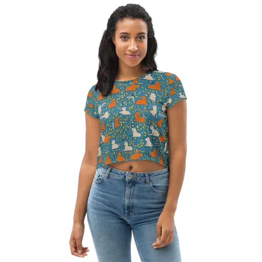 Copper Circuit Warren on a Crop Tee