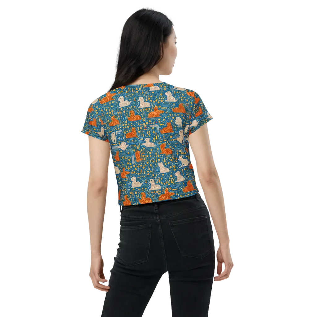 Copper Circuit Warren on Crop Tee — Back