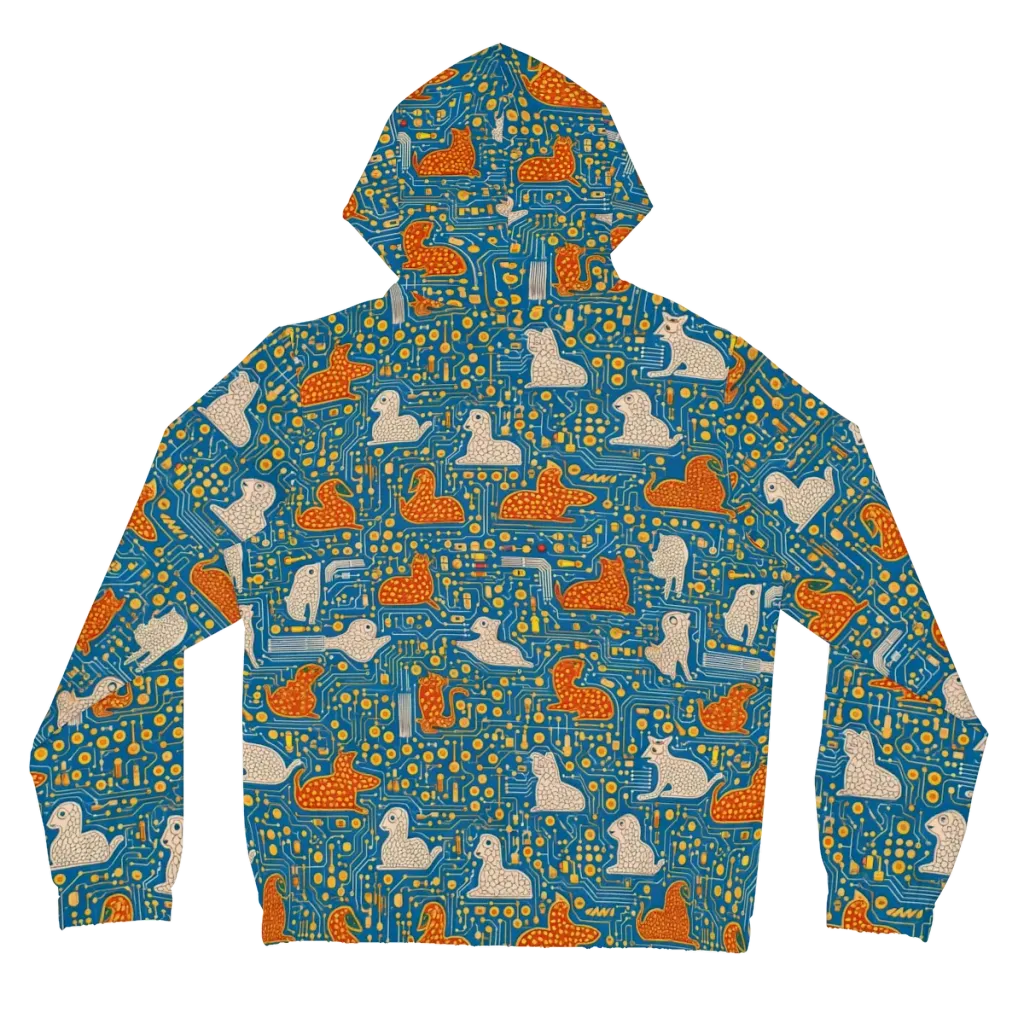 Copper Circuit Warren on Women's Full-Zip Hoodie — Back