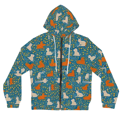 Copper Circuit Warren on a Women's Full-Zip Hoodie