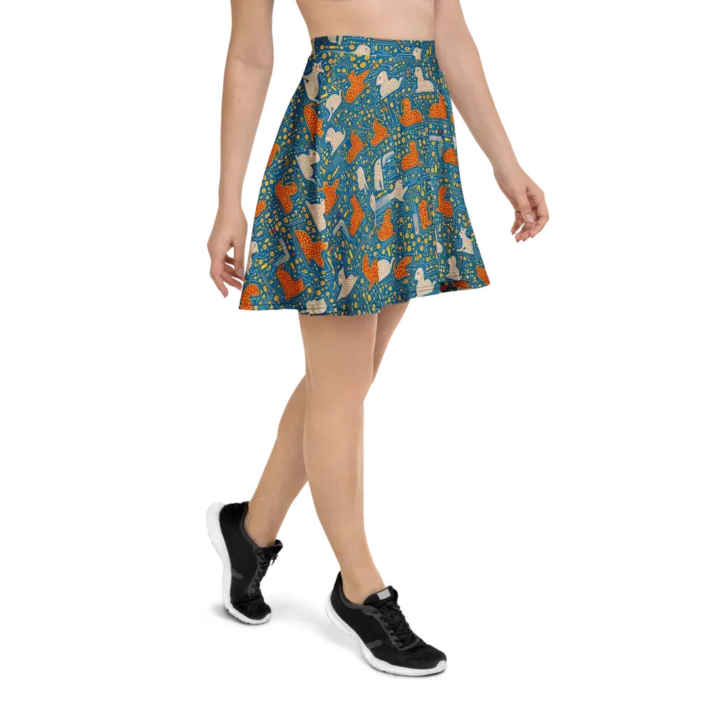 Copper Circuit Warren on Skater Skirt — Right