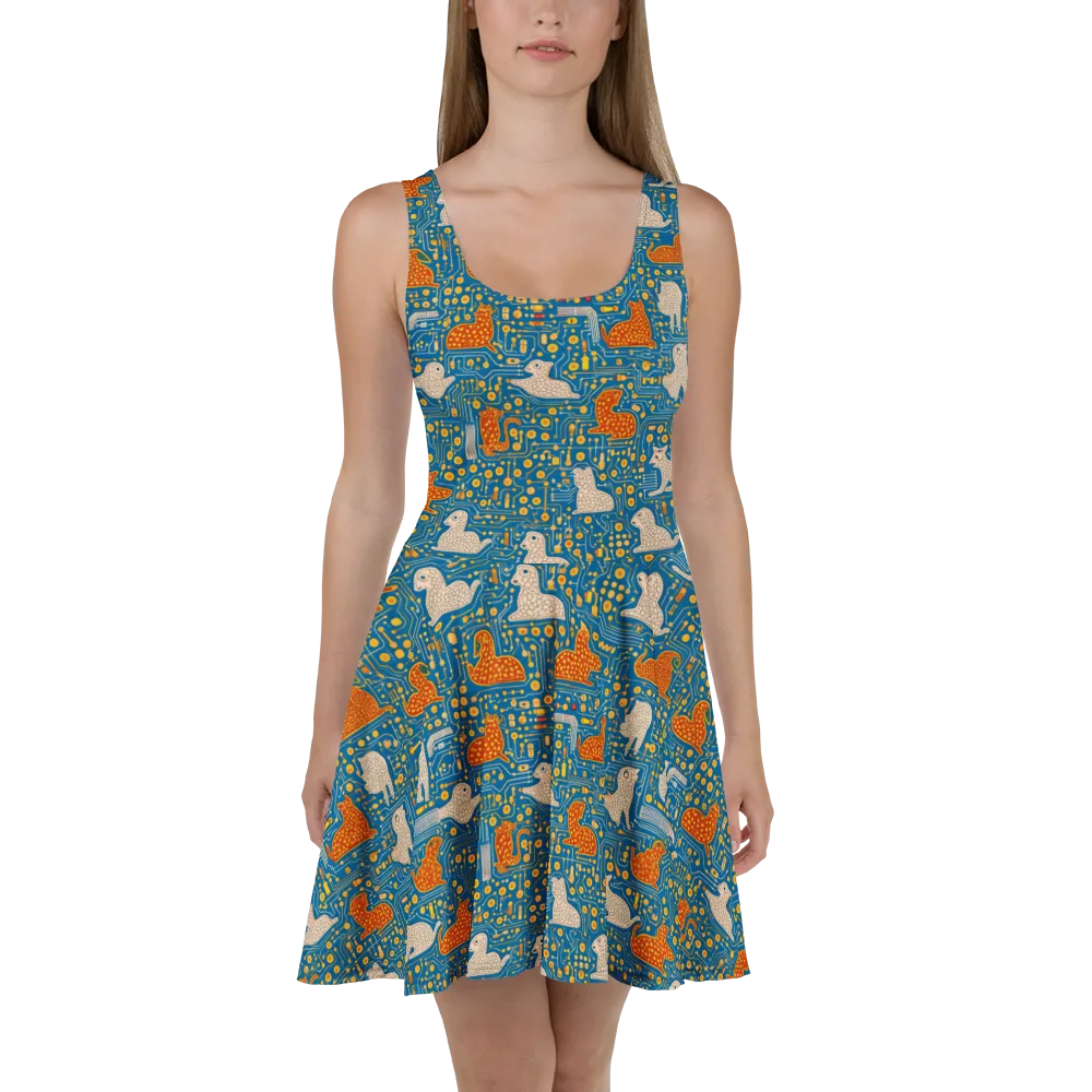 Copper Circuit Warren on Skater Dress — Front