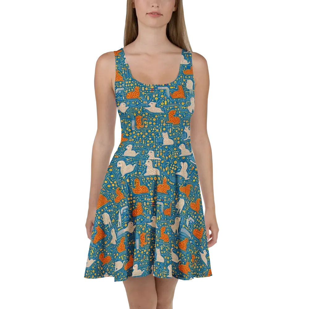 Copper Circuit Warren on Skater Dress — Front