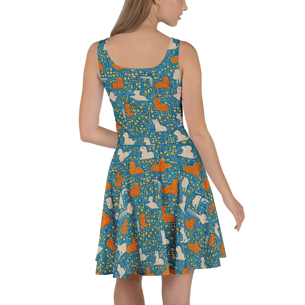 Copper Circuit Warren on Skater Dress — Back