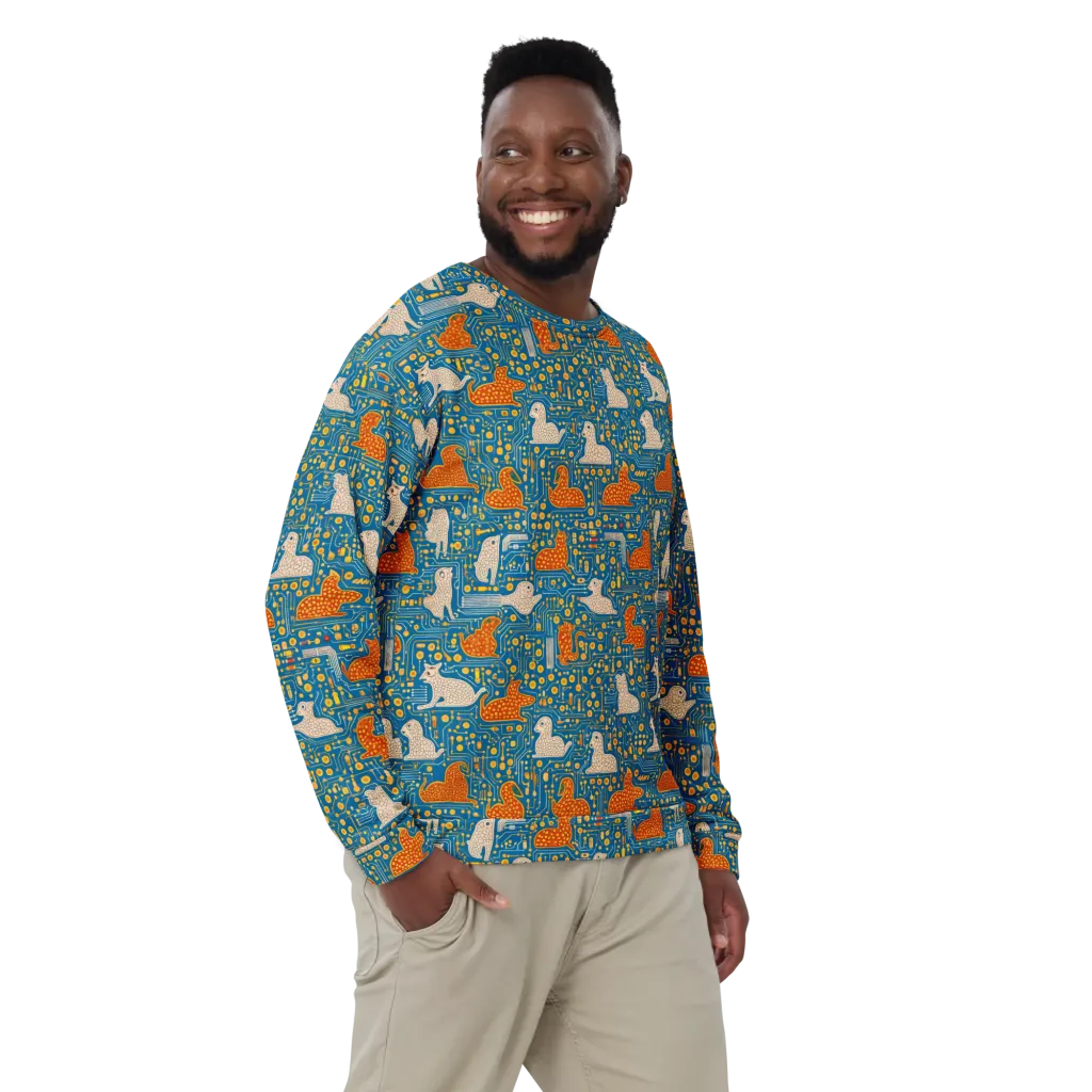Copper Circuit Warren on Sweatshirt — Front