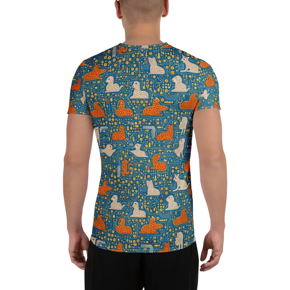 Copper Circuit Warren on Men's Athletic T-Shirt — Back