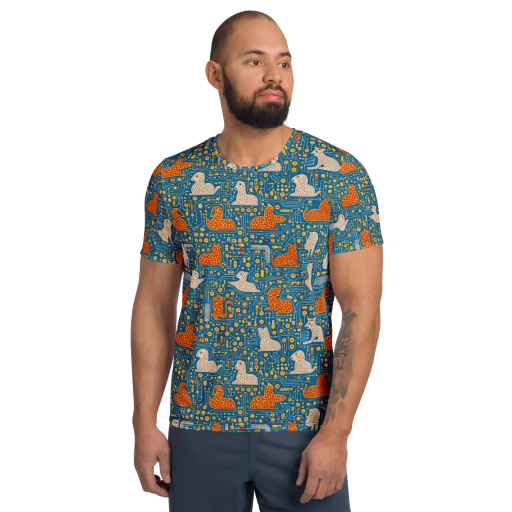 Copper Circuit Warren on Men's Athletic T-Shirt — Front